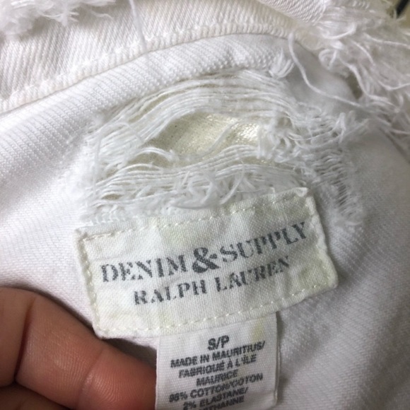 RALPH LAUREN DENIM & SUPPLY | white distressed denim jacket - Picture 6 of 6